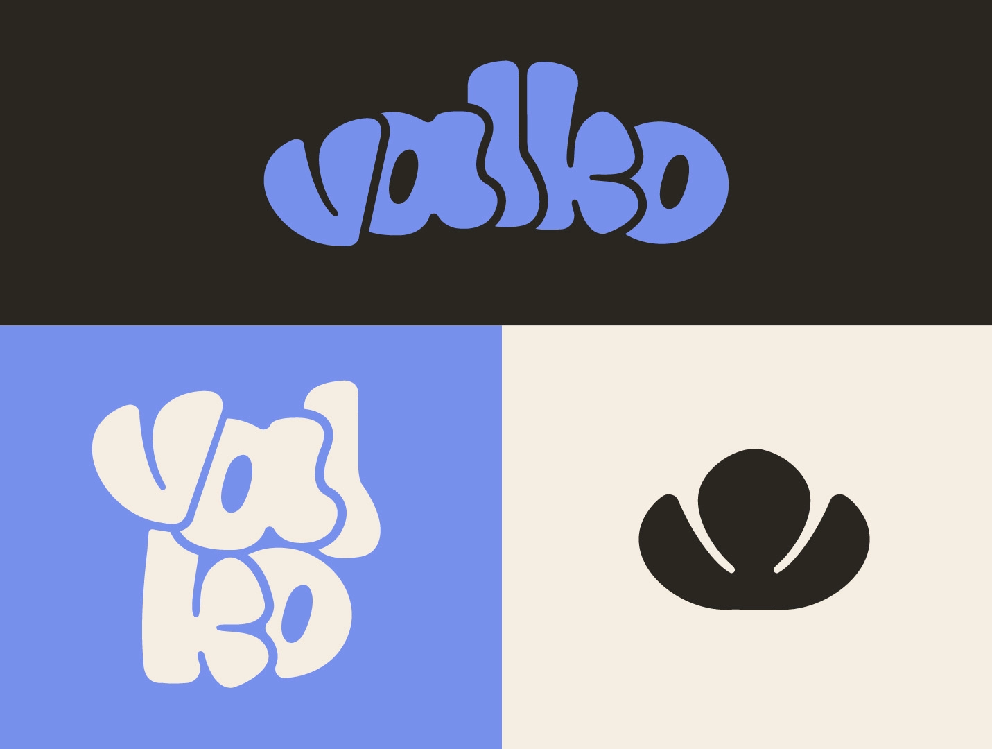 Valko logo in different colors and variations