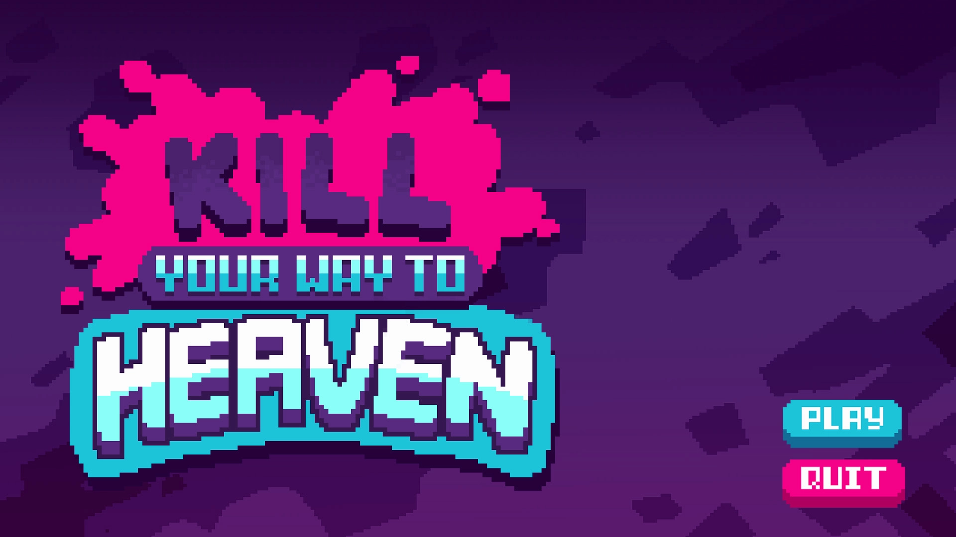 Pixelated game menu