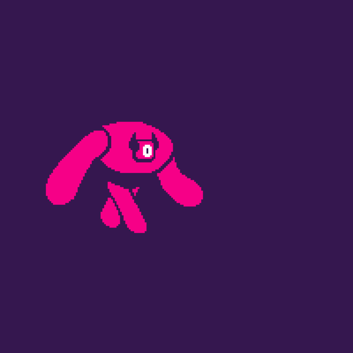 Looping animation of a pixelated character walking