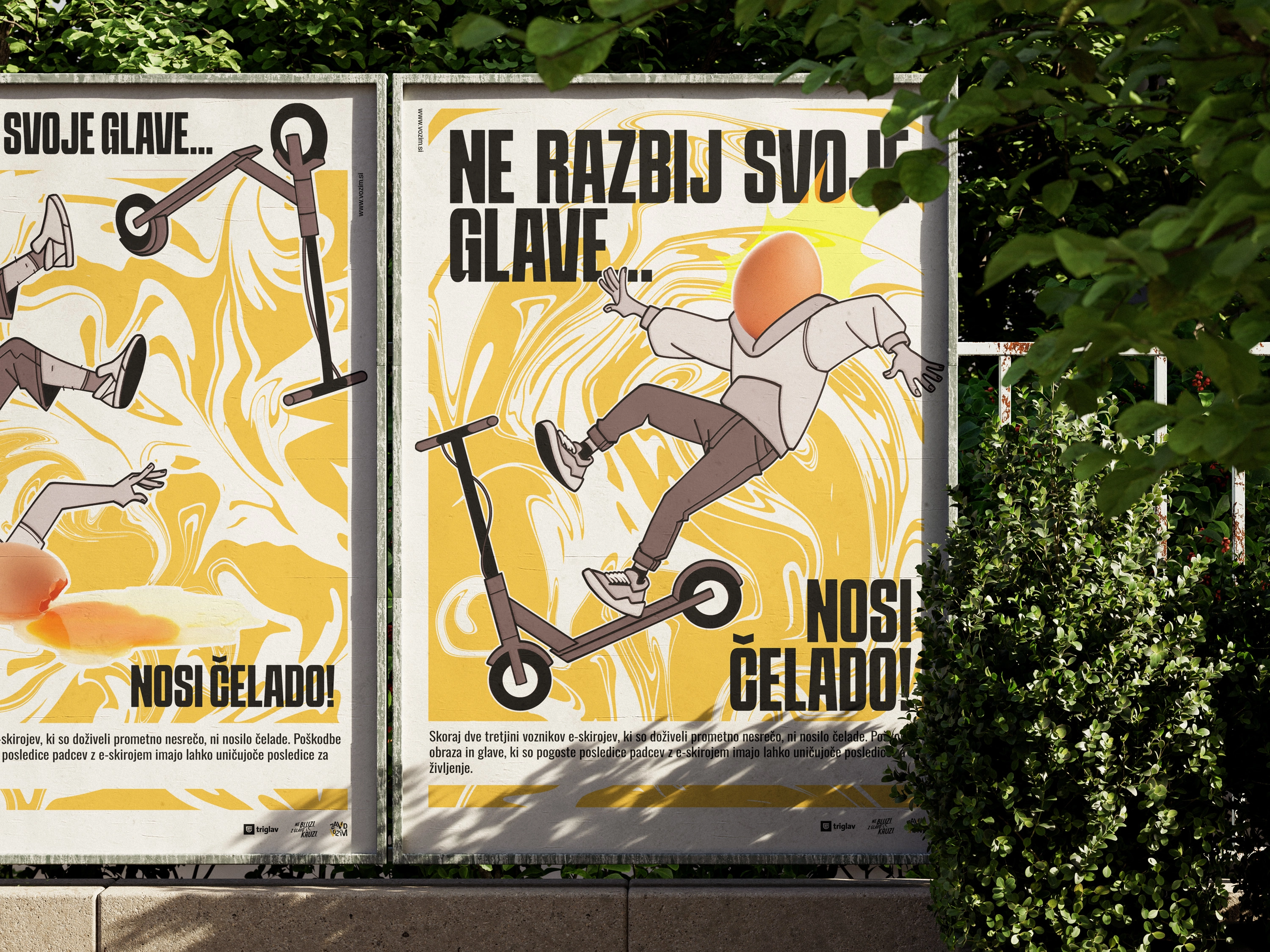 Two helmet safety posters