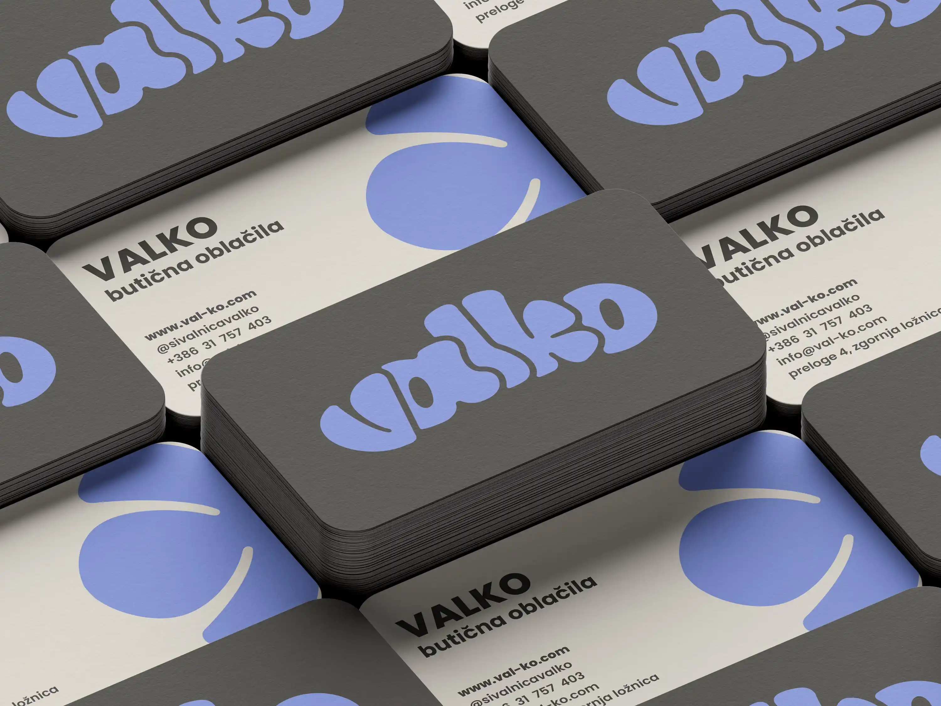 Business cards piled up
