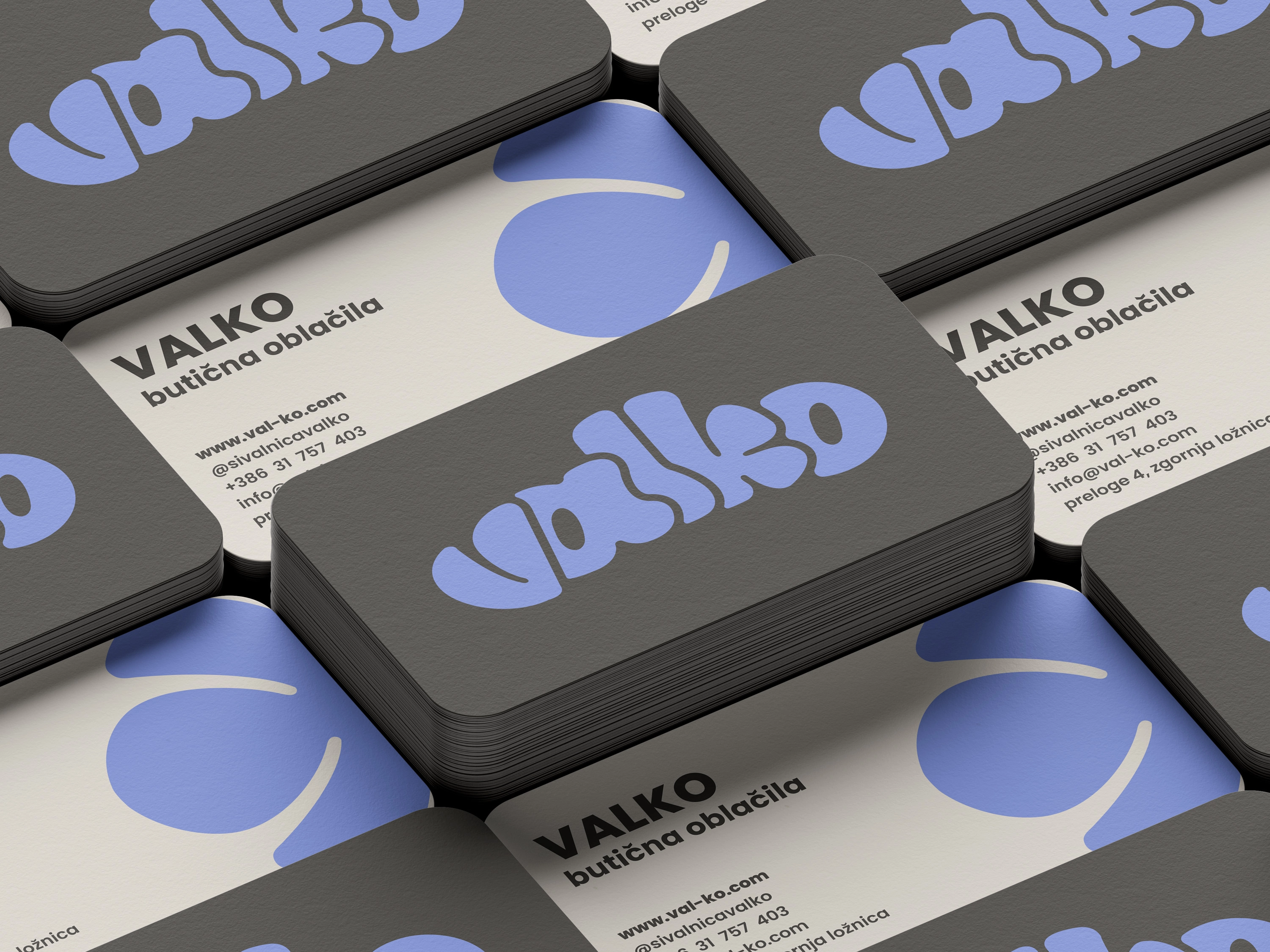 Business cards piled up
