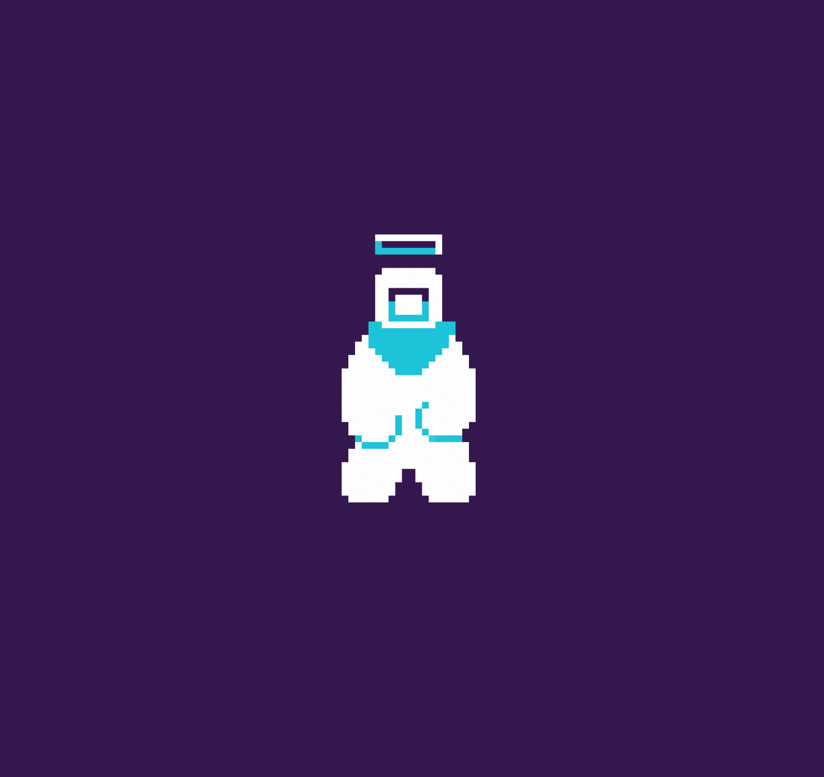 Looping animation of a pixelated character falling over and dying