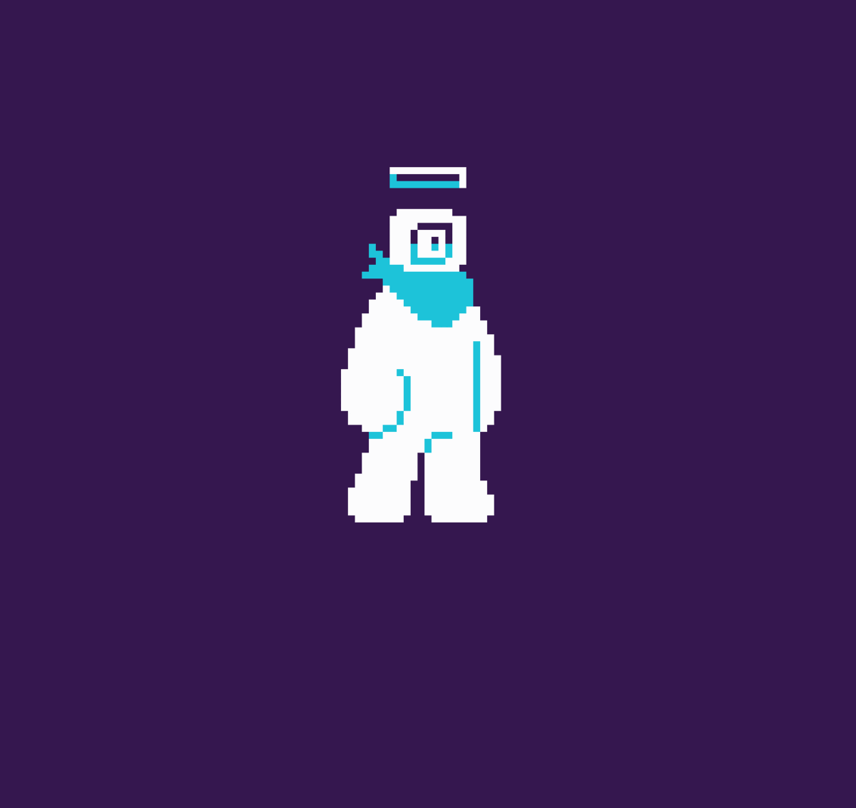 Looping animation of a pixelated character being hurt